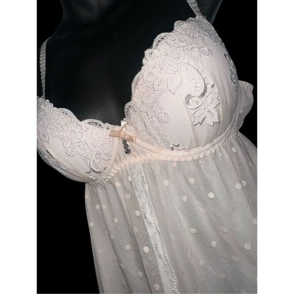 Beautiful Vintage Babydoll Lingerie Seductive Wear Women's Size large baby pink - Picture 2 of 8
